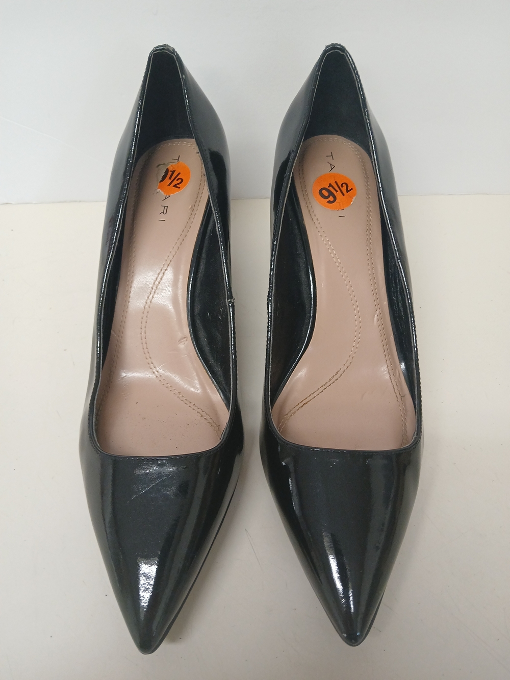 Tahari Black Patent Pointed-Toe Pumps